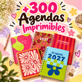 Pack 4 en 1 Agendas Imprimibles  + 8 Bonos de Regalo